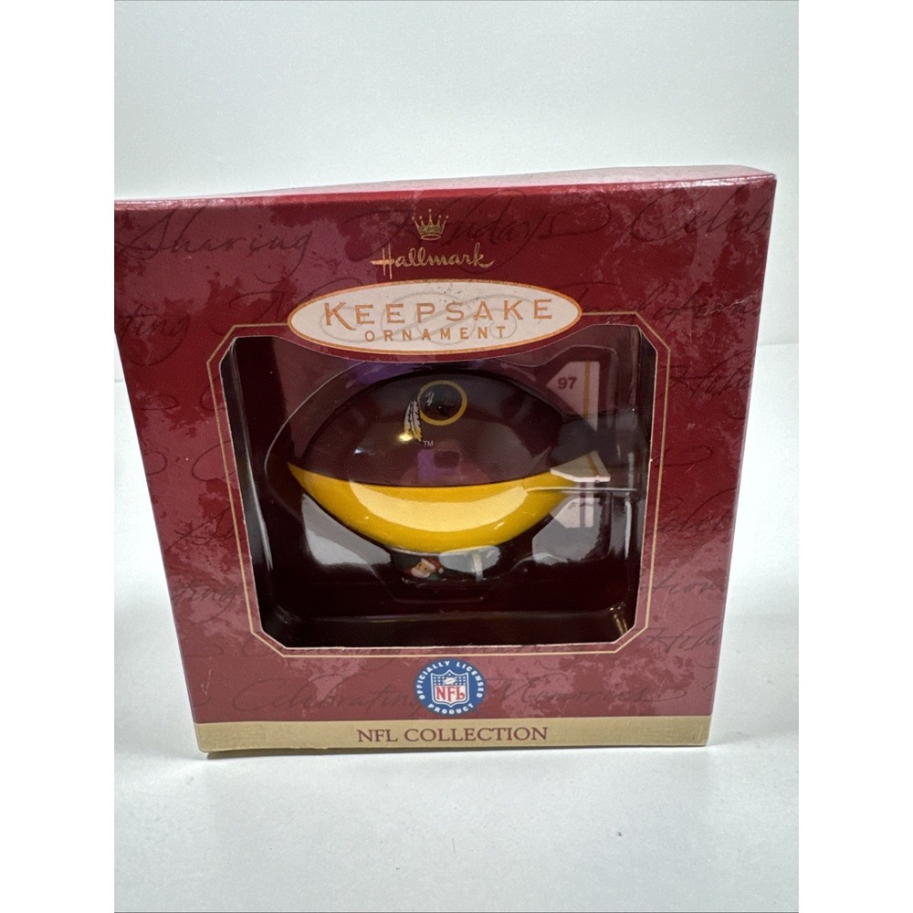 NFL Washington Redskins Football Blimp Christmas Ornament Vintage Hallmark 1997